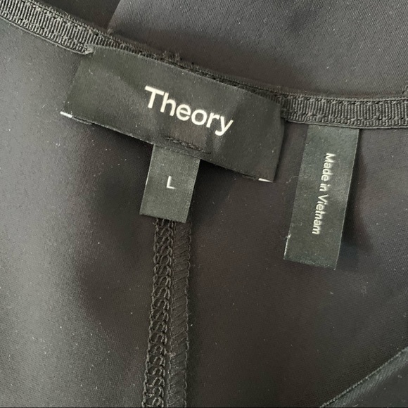 Theory Sleeveless Bias Seam Midi Dress in Precision Ponte Black L NWT - Picture 8 of 13